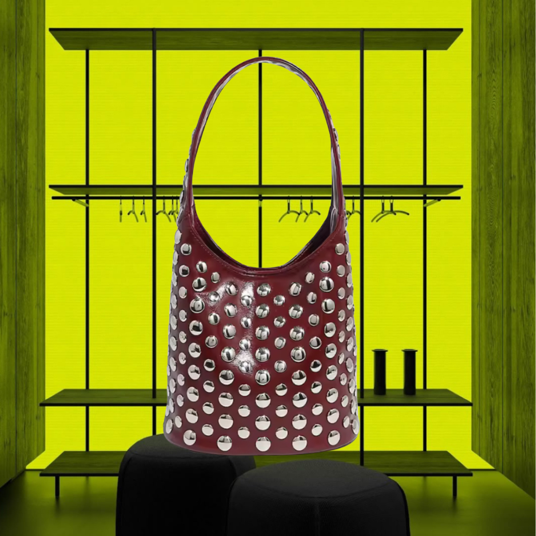 13 concept shop red studded handbag 