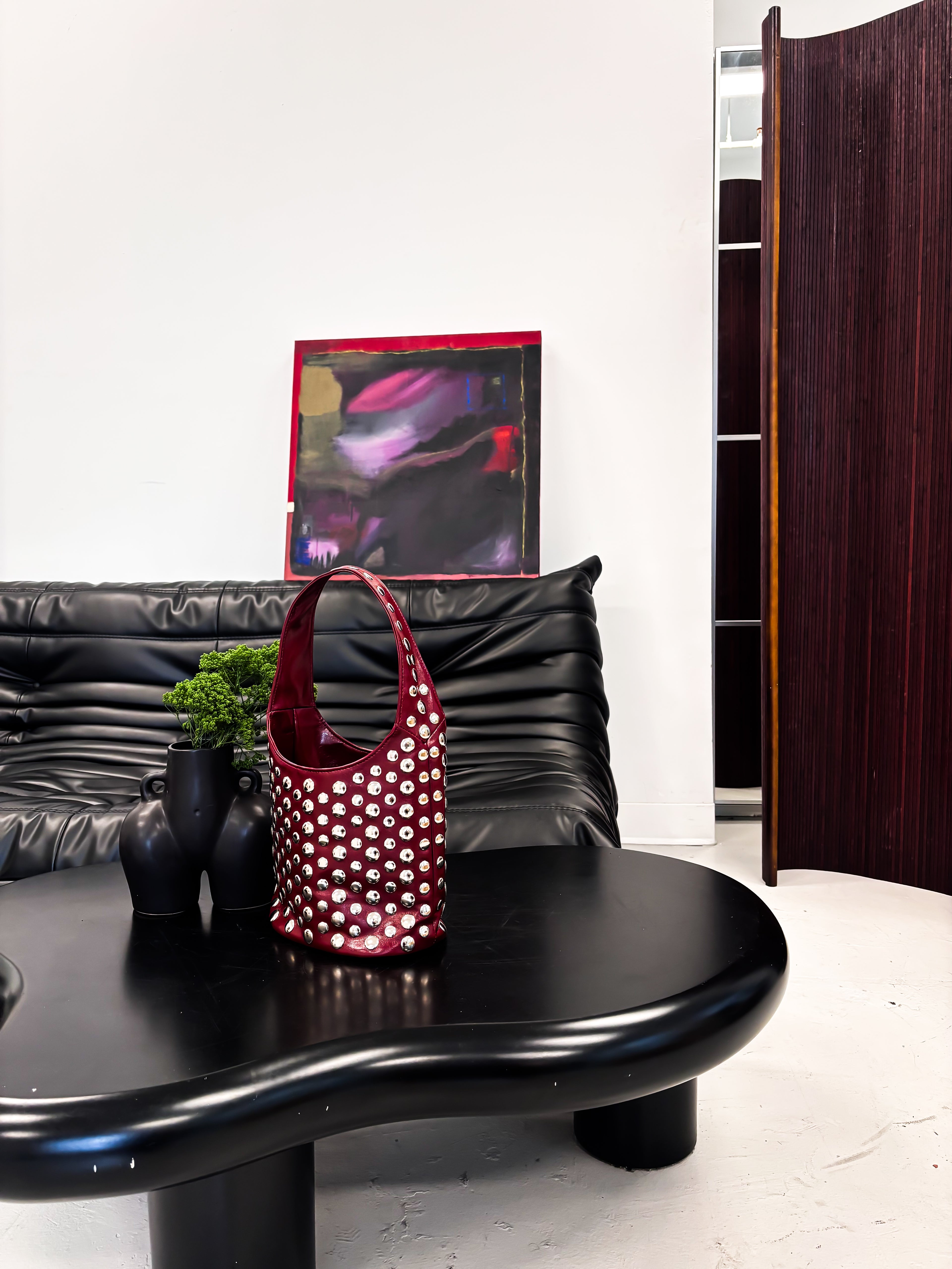 Thirteen Concept shop studded red bag 